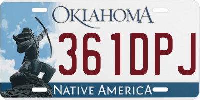 OK license plate 361DPJ