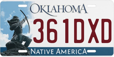 OK license plate 361DXD
