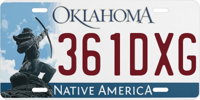 OK license plate 361DXG
