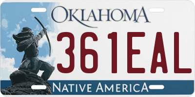 OK license plate 361EAL
