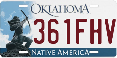 OK license plate 361FHV