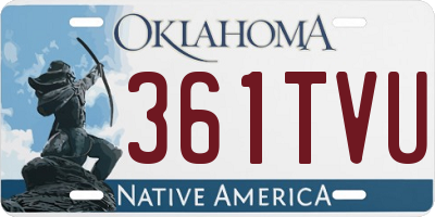 OK license plate 361TVU