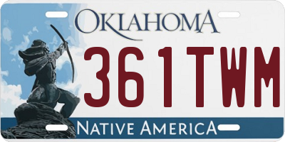 OK license plate 361TWM