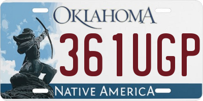 OK license plate 361UGP