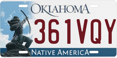OK license plate 361VQY