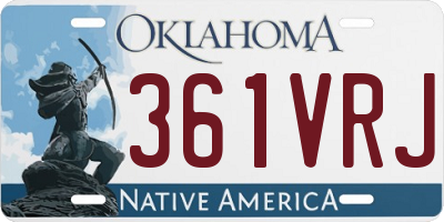 OK license plate 361VRJ