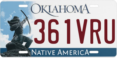 OK license plate 361VRU