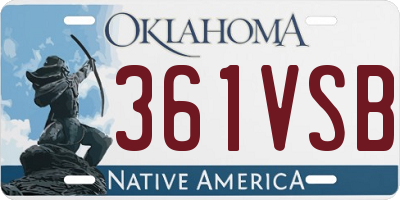 OK license plate 361VSB