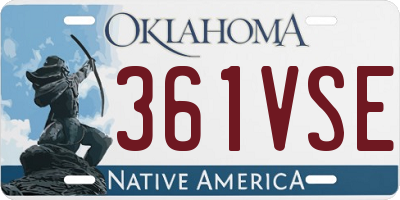OK license plate 361VSE