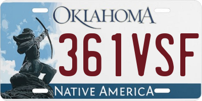 OK license plate 361VSF