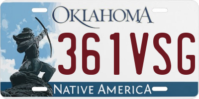 OK license plate 361VSG
