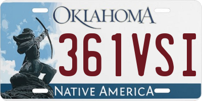 OK license plate 361VSI