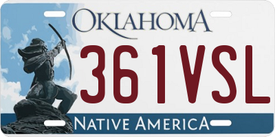 OK license plate 361VSL
