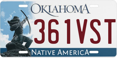 OK license plate 361VST