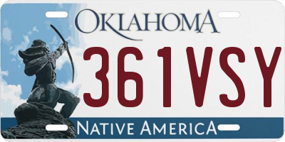 OK license plate 361VSY