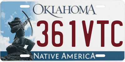 OK license plate 361VTC
