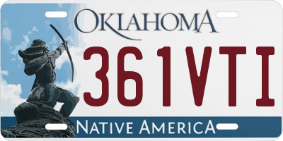 OK license plate 361VTI