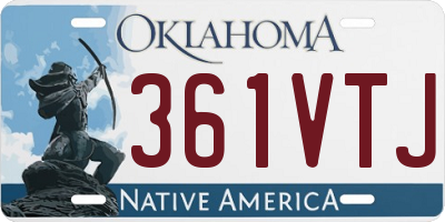 OK license plate 361VTJ