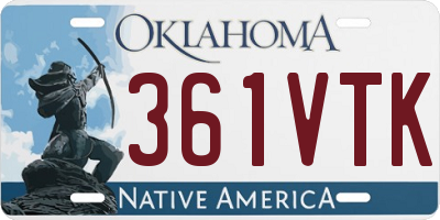 OK license plate 361VTK