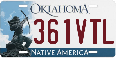 OK license plate 361VTL