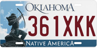 OK license plate 361XKK