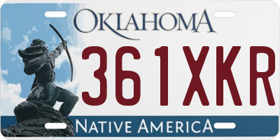 OK license plate 361XKR