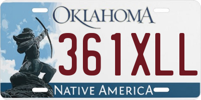 OK license plate 361XLL
