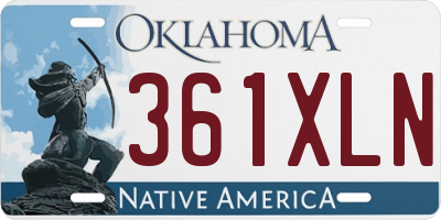 OK license plate 361XLN