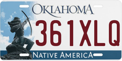 OK license plate 361XLQ