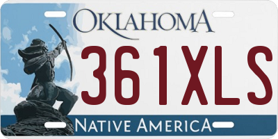 OK license plate 361XLS