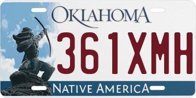 OK license plate 361XMH