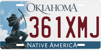 OK license plate 361XMJ