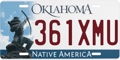 OK license plate 361XMU