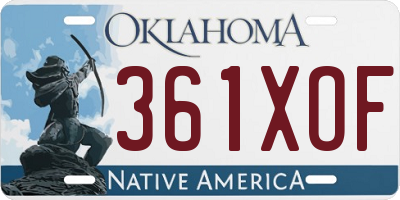 OK license plate 361XOF