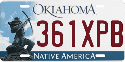 OK license plate 361XPB