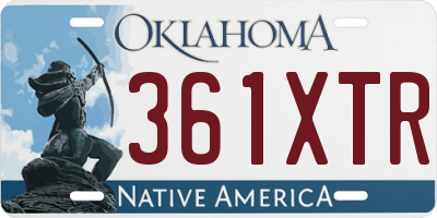 OK license plate 361XTR