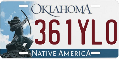 OK license plate 361YLO