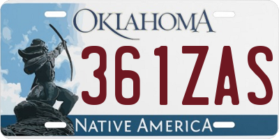 OK license plate 361ZAS