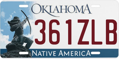 OK license plate 361ZLB