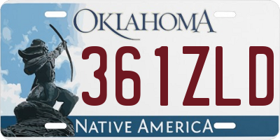 OK license plate 361ZLD