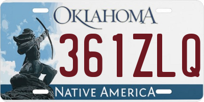 OK license plate 361ZLQ