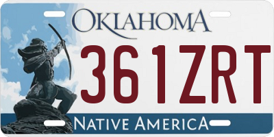 OK license plate 361ZRT