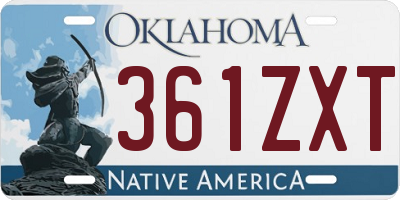 OK license plate 361ZXT