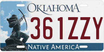 OK license plate 361ZZY