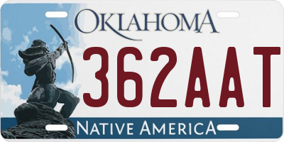 OK license plate 362AAT