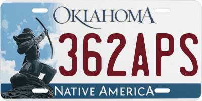 OK license plate 362APS