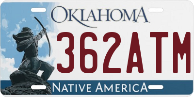 OK license plate 362ATM