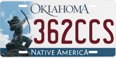 OK license plate 362CCS