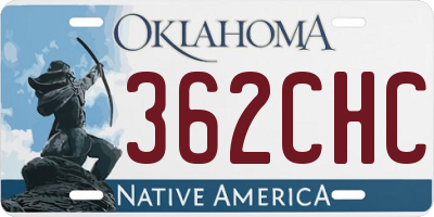 OK license plate 362CHC