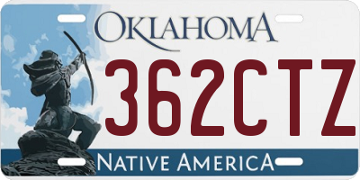 OK license plate 362CTZ